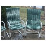Retro Set of Four Patio Chairs
