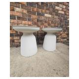 Charming White Garden Tables