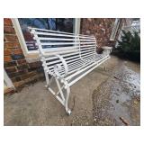 Slotted Steel Scrolled Garden Bench