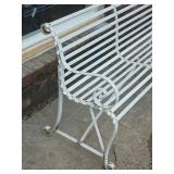 Slotted Steel Scrolled Garden Bench