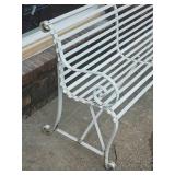 Slotted Steel Scrolled Garden Bench