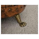 Hammered Copper Cauldron Log Bin