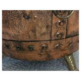 Hammered Copper Cauldron Log Bin