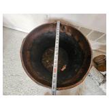 Hammered Copper Cauldron Log Bin