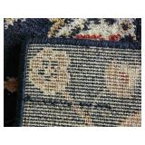 Jaipour Styled Red Oriental Rug with Blue Boarder