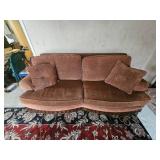 Contemporary Sofa with Fluted Frame Accents