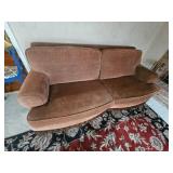 Contemporary Sofa with Fluted Frame Accents