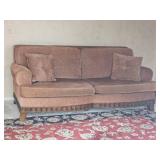 Contemporary Sofa with Fluted Frame Accents