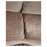 Contemporary Sofa with Fluted Frame Accents