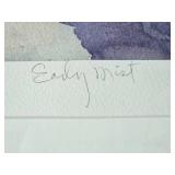 "Early Mist" Numbered & Singed Watercolor Shear  Shoreline Image