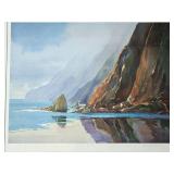 "Early Mist" Numbered & Singed Watercolor Shear  Shoreline Image