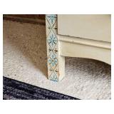 Shaker Style 3 Drawer Dresser with Adorned with Floral Design