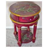 Charming Chic Floral Painted Side Table
