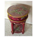 Charming Chic Floral Painted Side Table