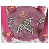 Charming Chic Floral Painted Side Table