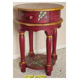 Charming Chic Floral Painted Side Table