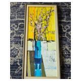 Cubist Original Oil Painting Singed Inez Abrahamson