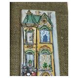 Framed Row House Collage Art