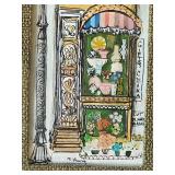 Framed Row House Collage Art