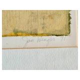 Framed Abstract Fabric Dip Signed by Artist