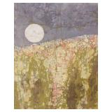 Framed Abstract Fabric Dip Signed by Artist