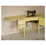 Vintage White Rotary Sewing Machine & Table