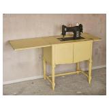 Vintage White Rotary Sewing Machine & Table