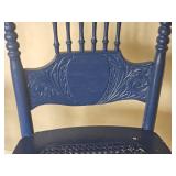 Blue Painted Pressed back Chairs
