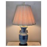Double Happiness Chinese Porcelain Vase Lamp - Qing Dynasty Styled - A
