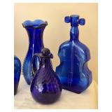 Brilliant Vintage Cobalt Decor Glass Collection - (10) - A