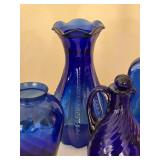 Brilliant Vintage Cobalt Decor Glass Collection - (10) - A