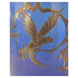 Breathtaking Vintage MCM Sterling Silver Rimmed Cobalt Glass Vase