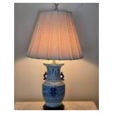 Double Happiness Chinese Porcelain Vase Lamp - Qing Dynasty Styled - B