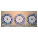 Antique 19th Century Brown, Westhead & Moore British Porcelain Plates - Primrose Border - (3)