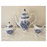 Vintage British Anchor Staffordshire Ironstone Porcelain Tea Service