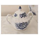 Vintage British Anchor Staffordshire Ironstone Porcelain Tea Service