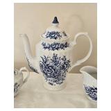 Vintage British Anchor Staffordshire Ironstone Porcelain Tea Service