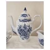 Vintage British Anchor Staffordshire Ironstone Porcelain Tea Service