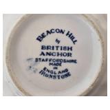 Vintage British Anchor Staffordshire Ironstone Porcelain Tea Service