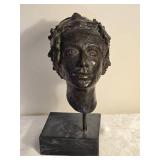 *SIGNED* - Gary E. Colter - 1960's Early Modern American Bronze Sculpture Bust - Head with many faces