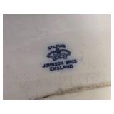 Antique Johnson Bros. English Blue Painted Platter - St. Louis