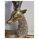 Amazing Vintage Brass Reindeer Sculpture