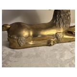 Amazing Vintage Brass Reindeer Sculpture