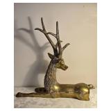 Amazing Vintage Brass Reindeer Sculpture