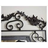 Breathtaking Sculpted Metal Floral Wall Mirror