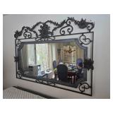 Breathtaking Sculpted Metal Floral Wall Mirror