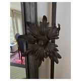 Breathtaking Sculpted Metal Floral Wall Mirror