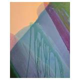 Original Fine Art Modern Abstract Expressionist Acrylic Painting - B. Leibowitz - Styled After Paul Jenkins