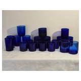 Classic Vintage MCM Cobalt Glass Tumbler Collection - Several Styles - (22)