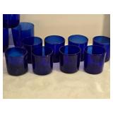 Classic Vintage MCM Cobalt Glass Tumbler Collection - Several Styles - (22)
